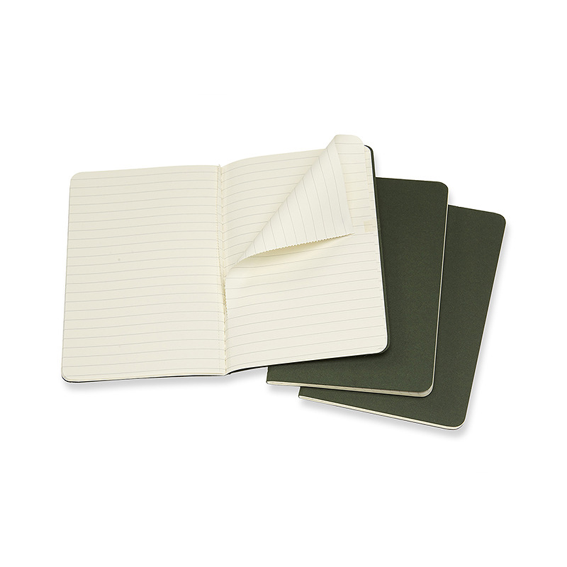 Cahier Journal Linjeret Pocket Grøn 3-Pak - Billede 2