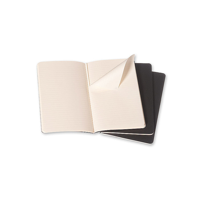 Cahier Journal Linjerad Large Sort 3-Pak - Billede 2