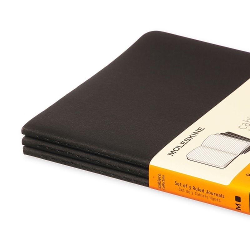 Cahier Journal Linjeret Pocket Sort 3-Pak - Billede 2