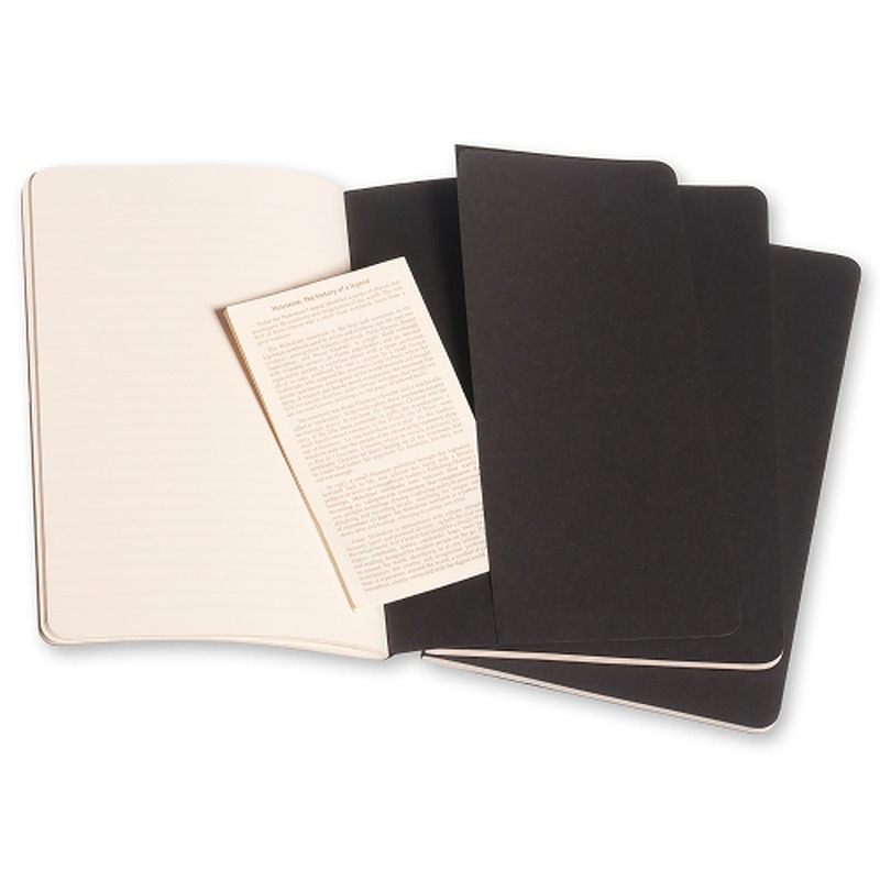 Cahier Journal Linjeret Pocket Sort 3-Pak - Billede 3