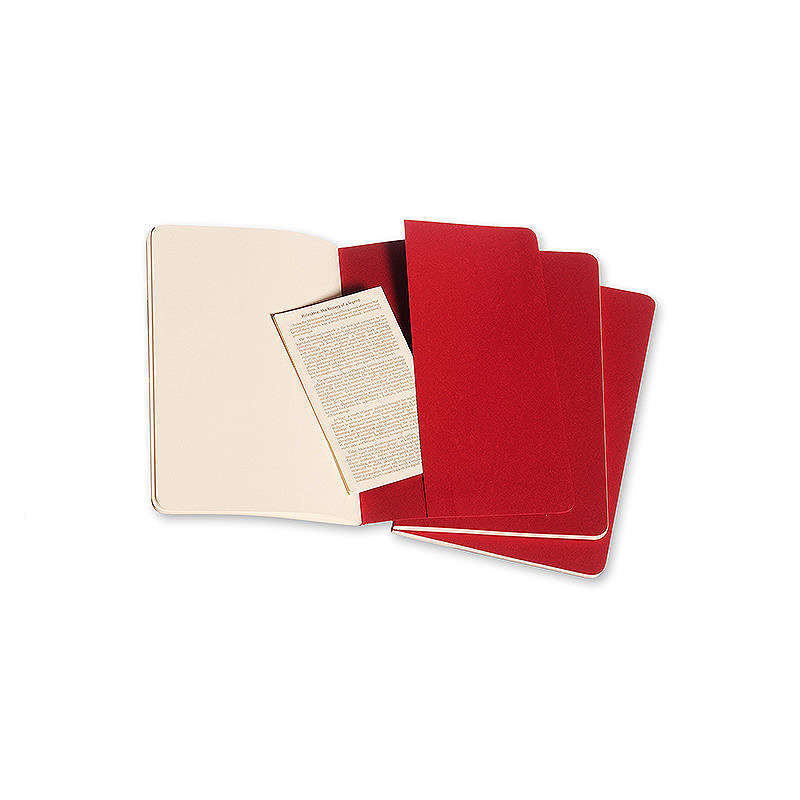 Cahier Journal Blank Large Rød 3-Pak - Billede 3