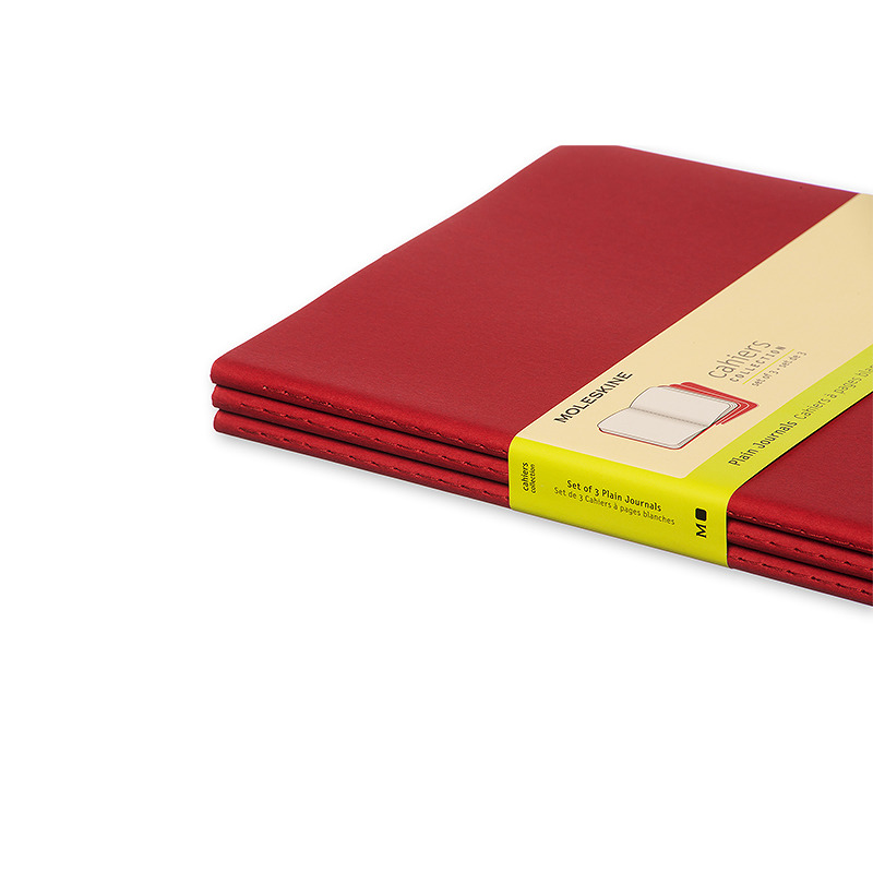 Cahier Journal Blank XL Rød 3-Pak - Billede 4