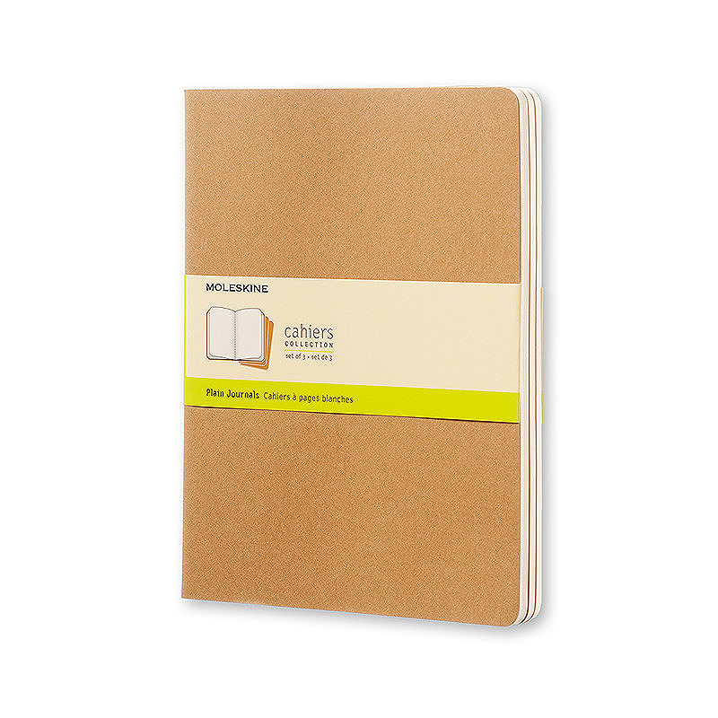 Cahier Journal Blank XL Kraft 3-Pak