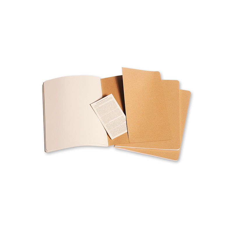 Cahier Journal Blank XL Kraft 3-Pak - Billede 3