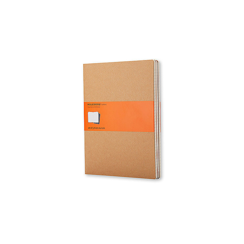 Cahier Journal Linjeret XL Kraft 3-Pak