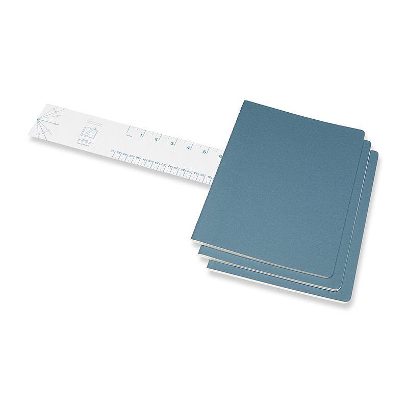 Cahier Journal Linjeret XL Brisk Blue 3-Pak - Billede 2