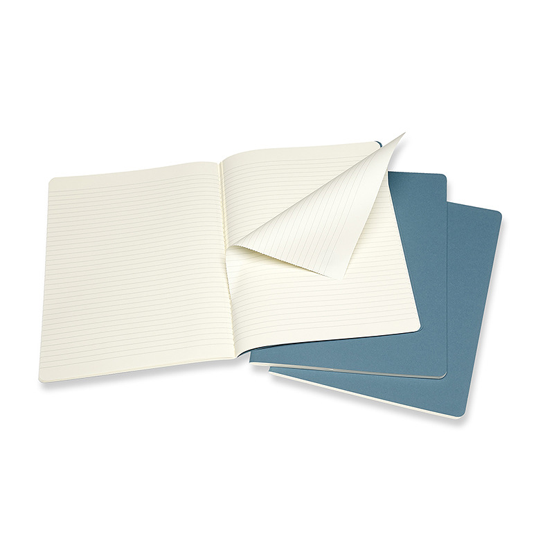 Cahier Journal Linjeret XL Brisk Blue 3-Pak - Billede 3