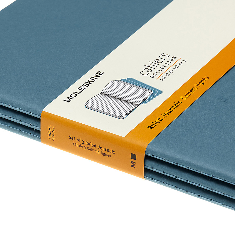 Cahier Journal Linjeret XL Brisk Blue 3-Pak - Billede 4