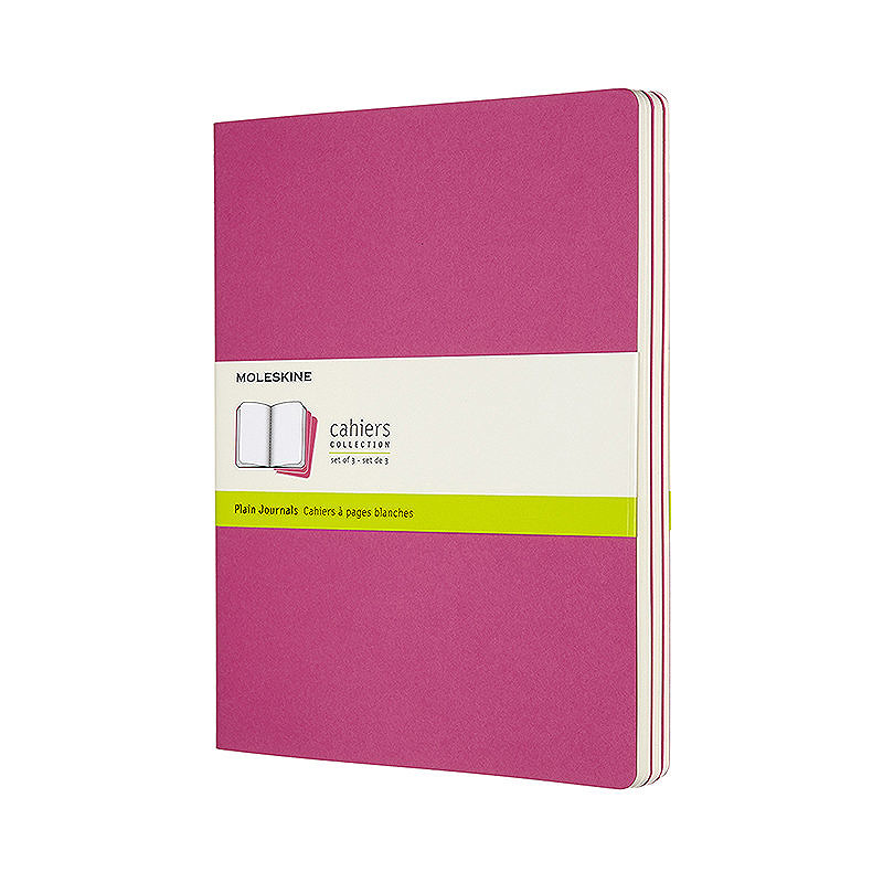 Cahier Journal Blank XL Lyserød 3-Pak