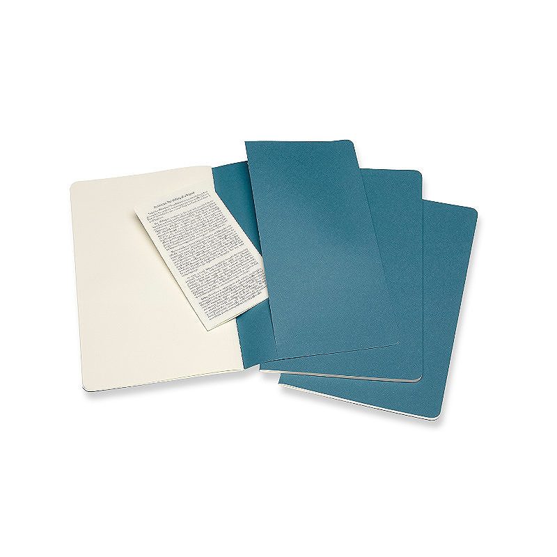 Cahier Journal Blank Large Brisk Blue 3-Pak - Billede 2
