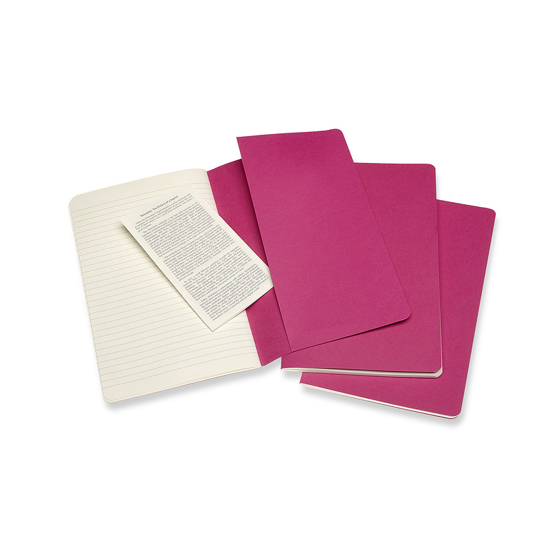 Cahier Journal Linjeret Large Lyserød 3-Pak - Billede 2