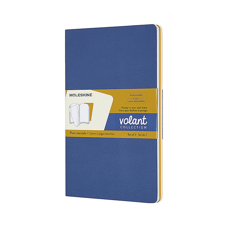 Volant Journal Blank Large Blå & Gul 2-Pak