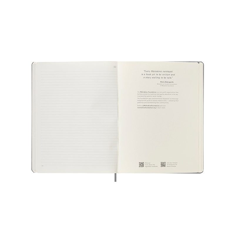 Smart Notesbog Hard Linjeret XL Black