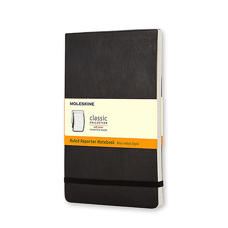 Moleskine Reporter Notesbog Pocket Soft Linjeret Sort