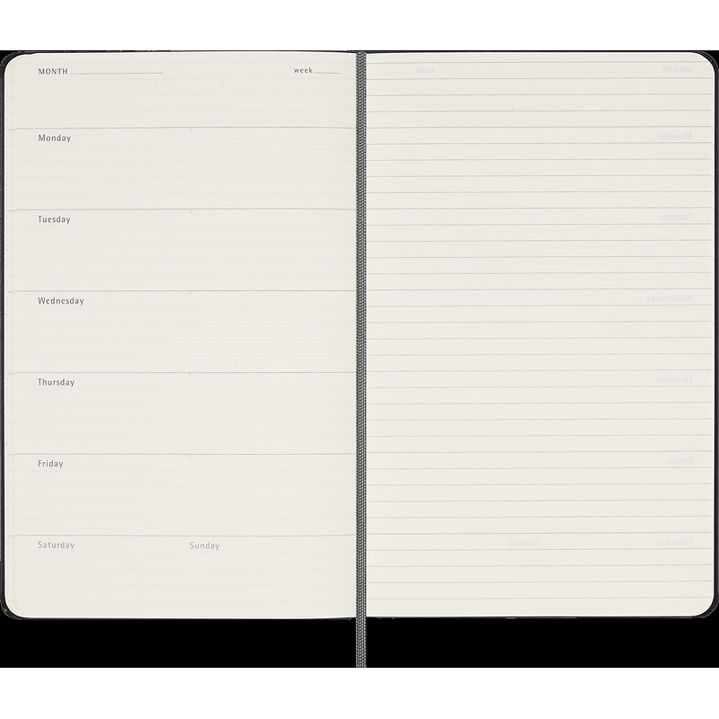 Classic Hard Udateret WeekNote Large Sort - Billede 2
