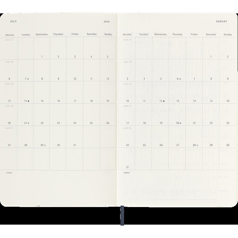 Classic Soft 18M 25/26 WeekNote Large Sapphire Blue - Billede 2