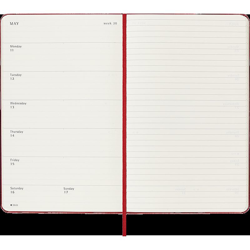 Classic Hard 18M 25/26 WeekNote Large Rød - Billede 3