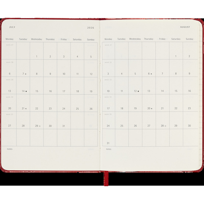 Classic Hard 12M Daily Pocket Rød 2026 - Billede 4