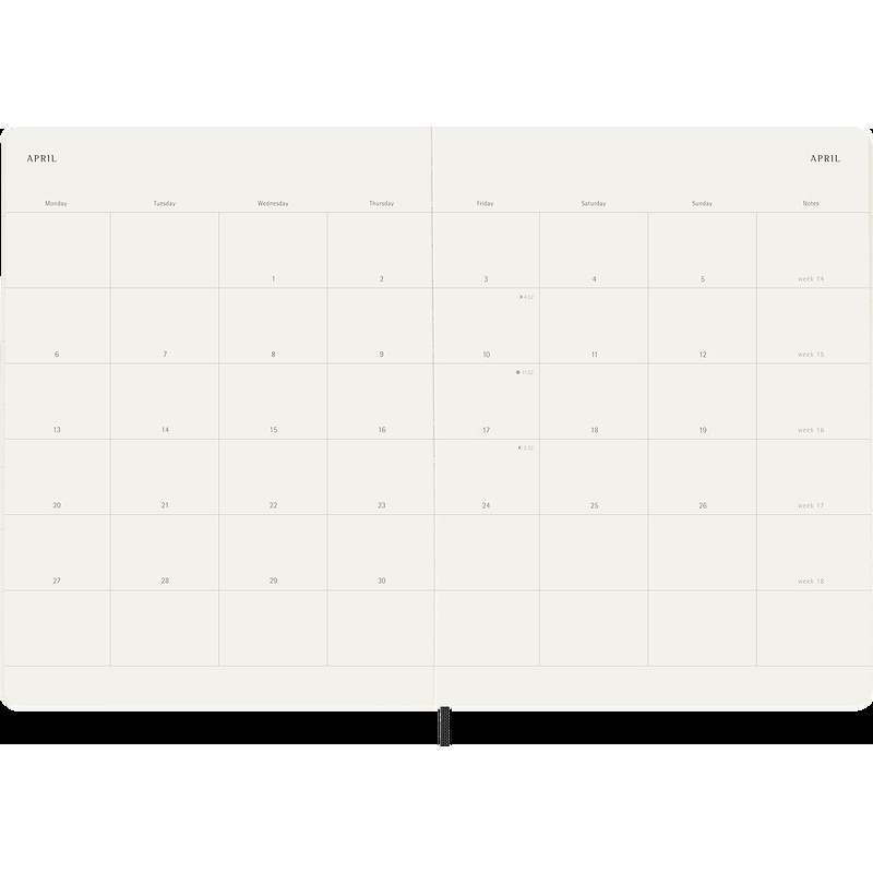 Classic Soft 12M MonthNote XL Sort 2026 - Billede 4