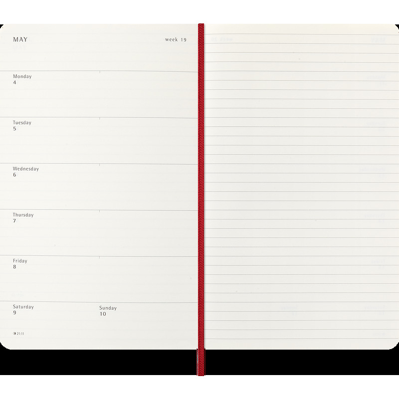 Classic Soft 12M Week Note Large Rød 2026 - Billede 5