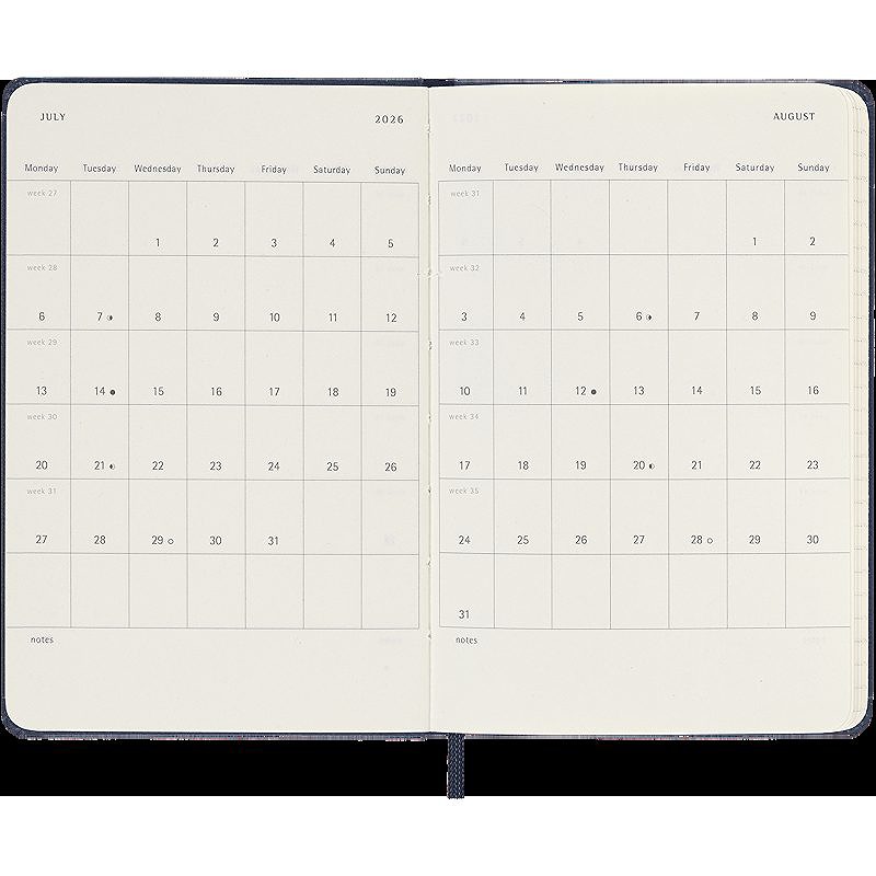 Classic Hard 12M Week Note Pocket Sapphire Blue 2026 - Billede 4