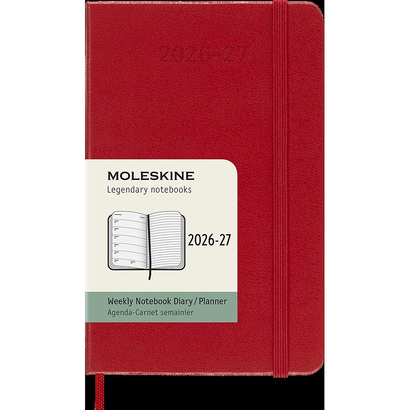 Classic Hard 18M 26/27 Week Note Pocket Rød