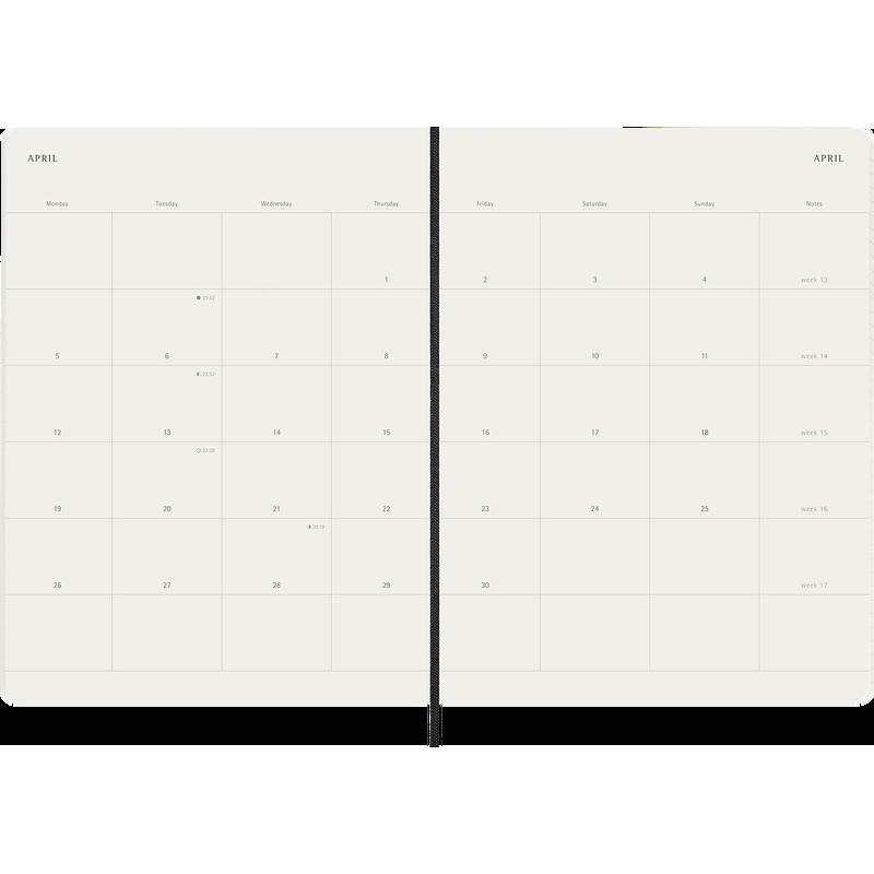 Classic Soft 12M MonthNote XL Sort 2027 - Billede 4