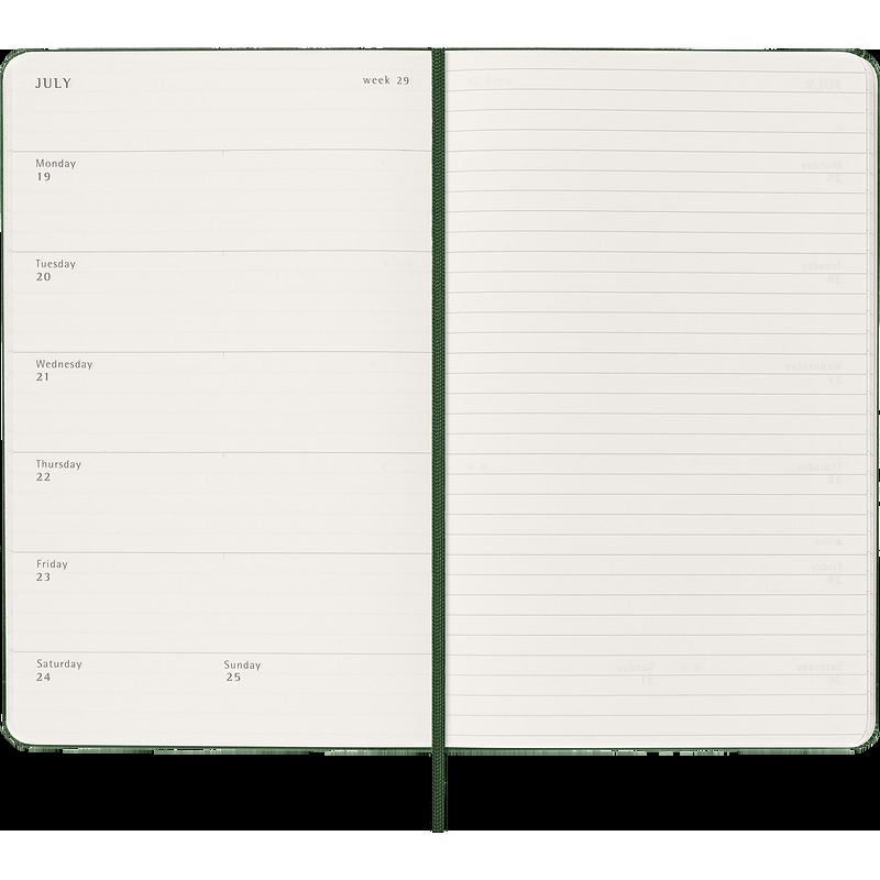 Classic Hard 12M Week Note Large Myrtle Green 2027 - Billede 5