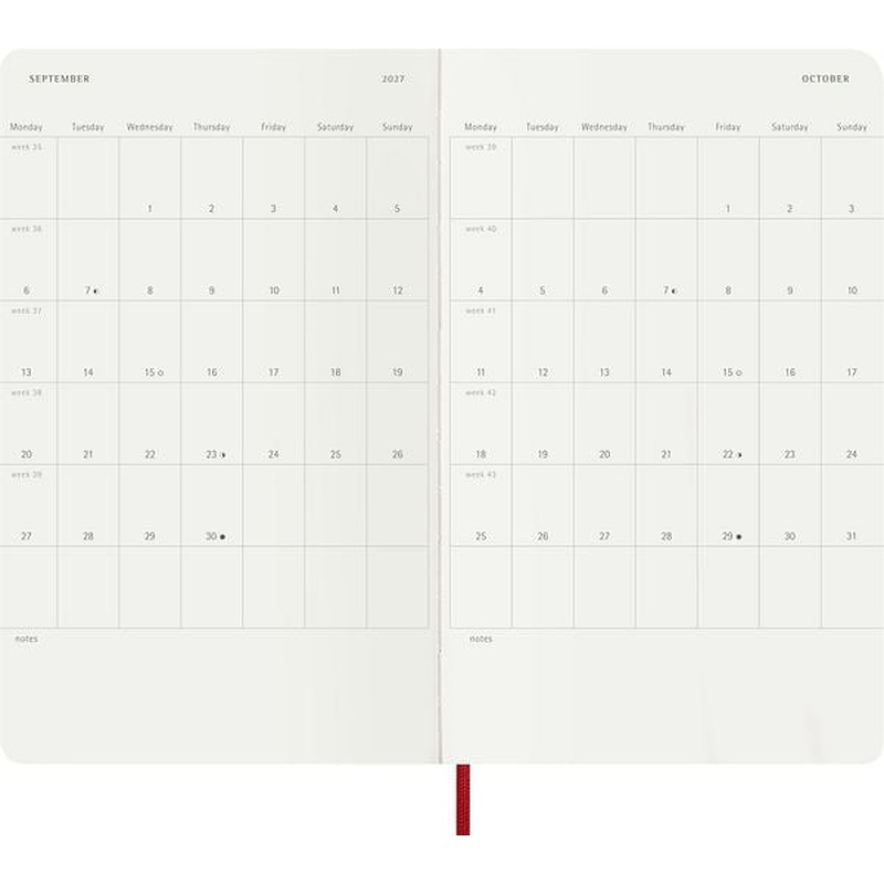 Classic Soft 12M Week Note Large Rød 2027 - Billede 7