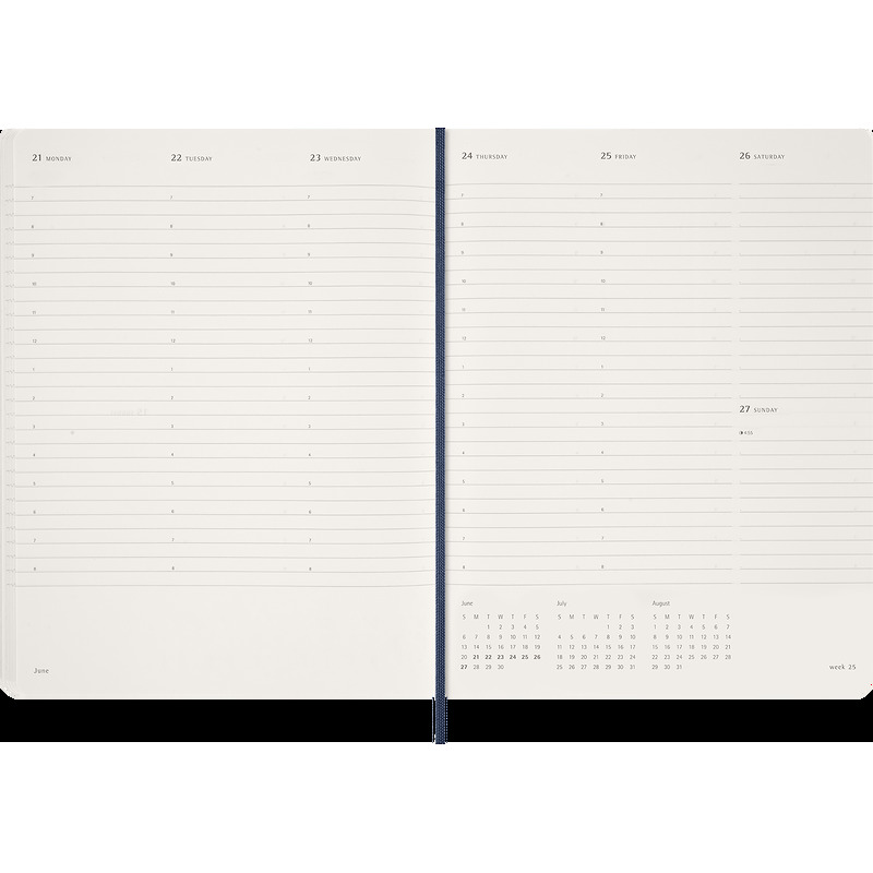 Essential Planner Weekly Vertical XXL Sapphire Blue 2027 - Billede 3