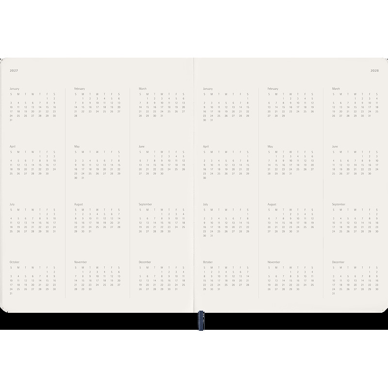 Essential Planner Weekly Vertical XXL Sapphire Blue 2027 - Billede 4