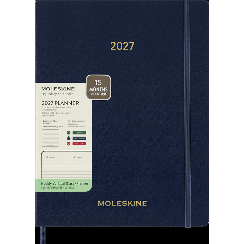 Essential Planner Weekly Vertical XXL Sapphire Blue 2027 - Billede 7