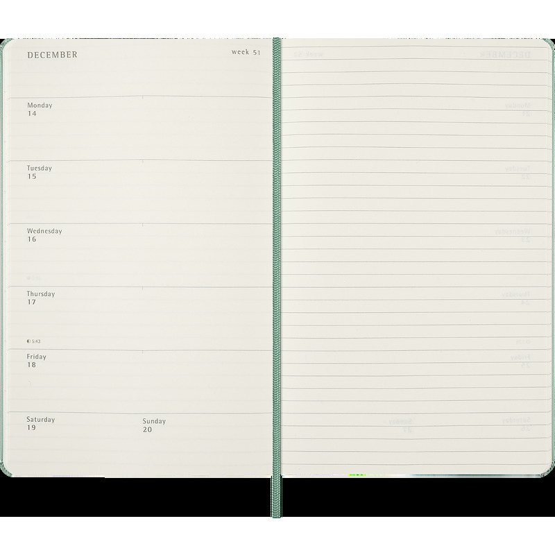 Classic Hard 12M Week Note Large Sage Green 2027 - Billede 6