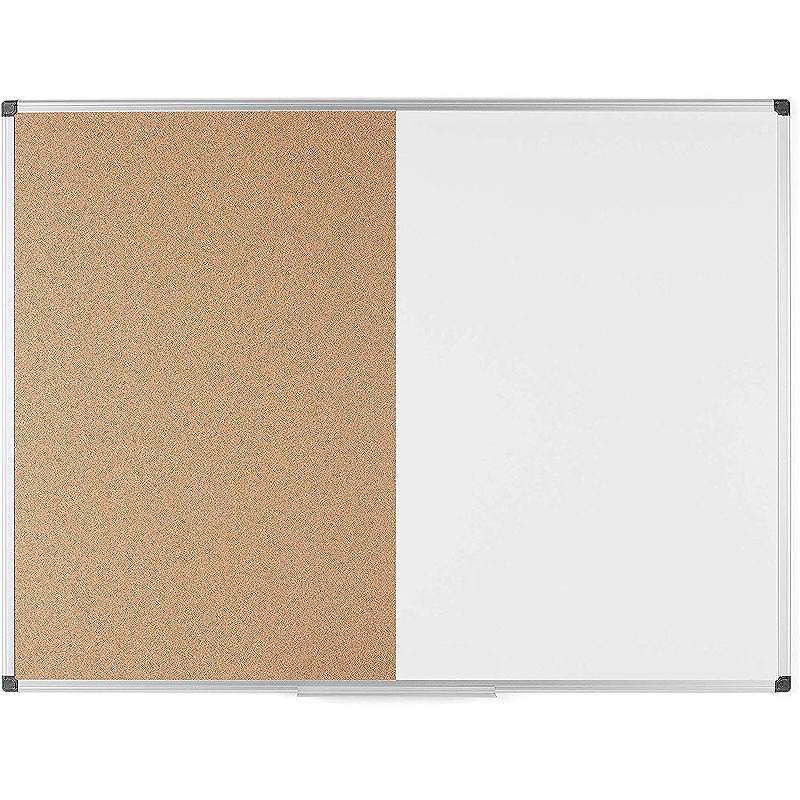 Opslagstavle Kombi Whiteboard/Kork 120x90cm