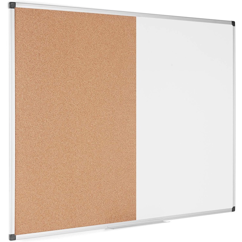 Opslagstavle Kombi Whiteboard/Kork 120x90cm - Billede 2