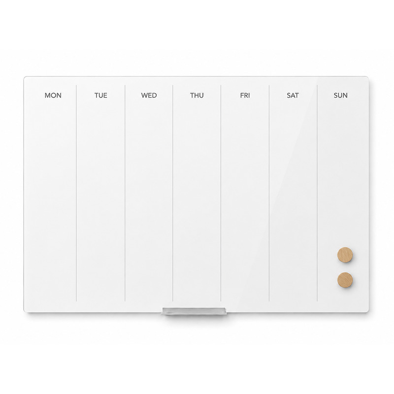 Wera Glastavle Premium Ugeplanlægger 60x90cm Hvid
