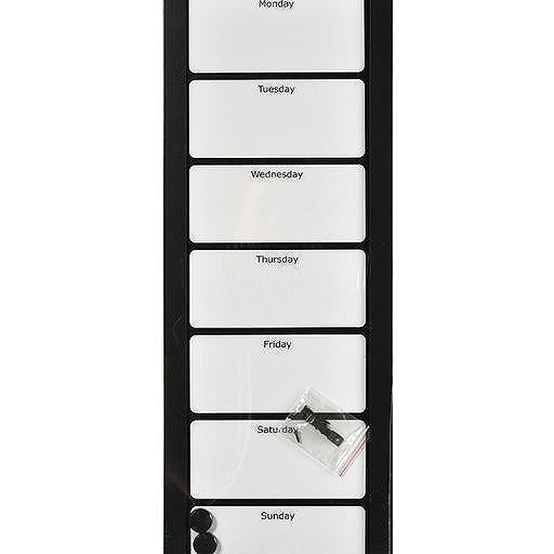 Ugeplantavle Whiteboard 20x60cm Engelsk Tekst