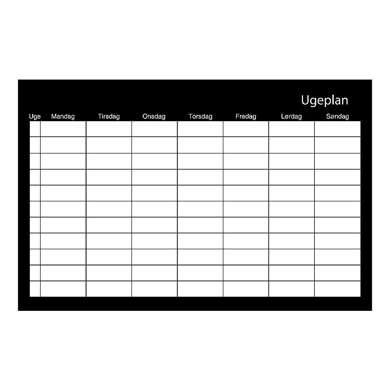 Ugeplan Whiteboard 60x40cm