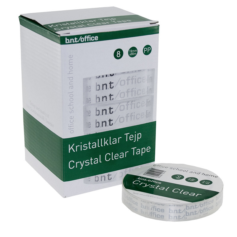 Kristalklar Tape 66m x 19mm PP - Billede 2