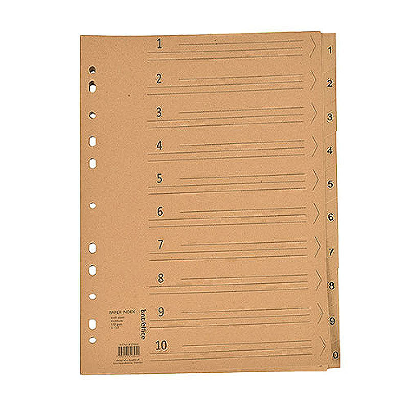 1-10 Register i Kraftpapir