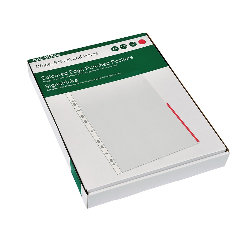 Signallomme A4 PP 105 Micron 100 Pakke Rød - Billede 4