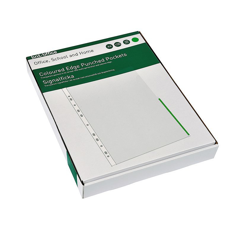 Signallomme A4 PP 105 Micron 100 Pakke Grøn - Billede 4