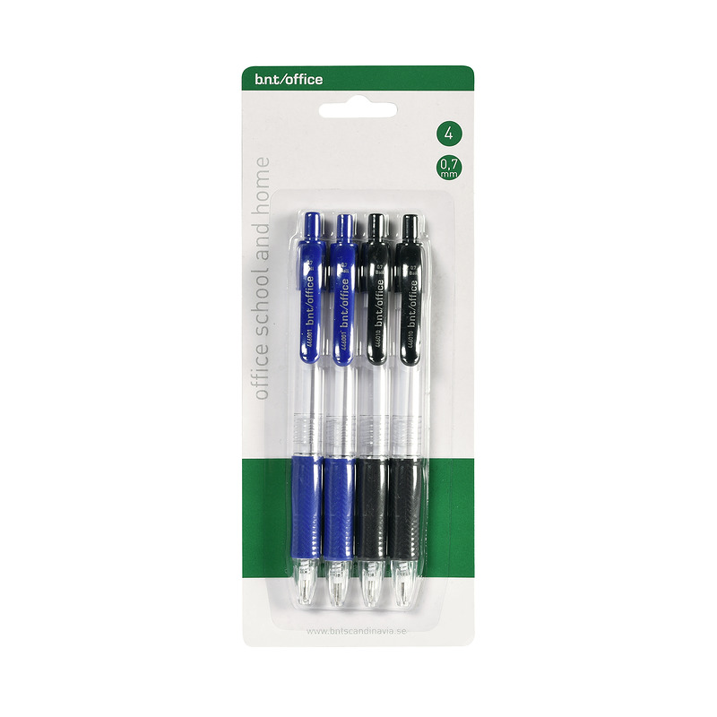 Kuglepen OFFICE 07mm Blisterpak 4stk - Billede 2