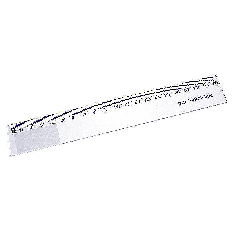 Skolelineal 20cm Transparent