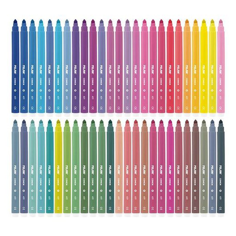 MILAN Fiberpenne 5mm 50 Farver - Billede 2