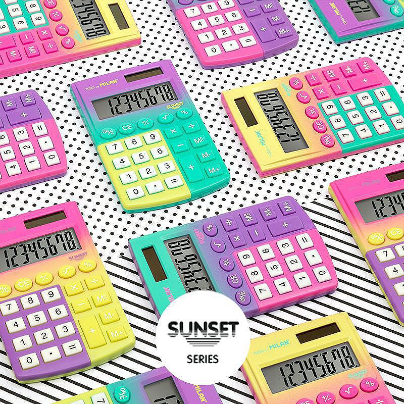 MILAN Sunset Lommeregner 12stk Display - Billede 2