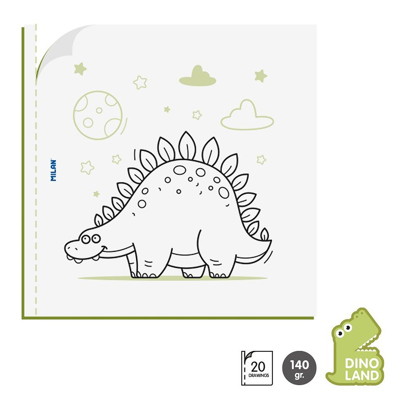 MILAN Malebog Dinosaurer - Billede 4