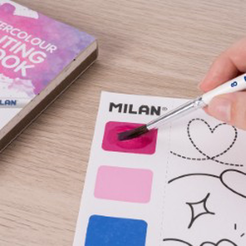 MILAN Flowicorn Malebog Med Vandfarve og Pensel - Billede 6