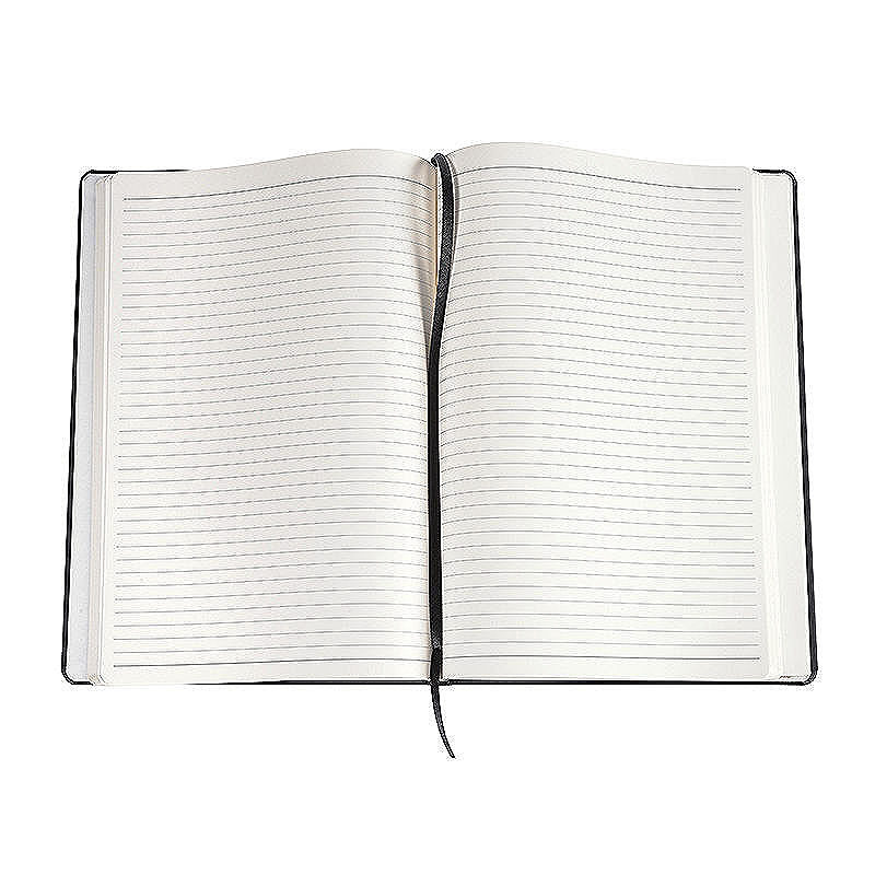 PU Notesbog A4 Linjeret Sort - Billede 4