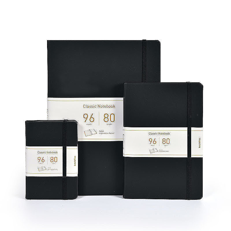 PU Notesbog A5 Linjeret Sort - Billede 4